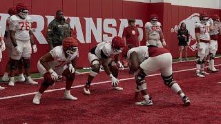 Video from Arkansas football’s 5th spring practice