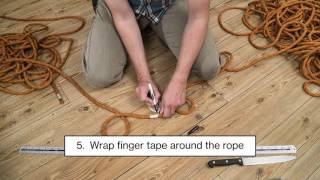 Cutting a climbing rope