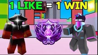 ONE LIKE EQUALS ONE WIN GRINDED In Roblox Bedwars!