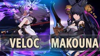 GBVSR: Veloc (Narmaya) Vs Makouna (Yuel) | High Level Gameplay.