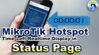 MikroTik: WiFi Hotspot Time Left Realtime Update or Display in Status Portal Page [Tagalog]