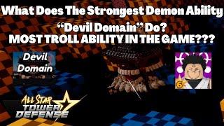 What Does The Strongest Demon Ability "Devil Domain" Do? ASTD All Star Tower Defense