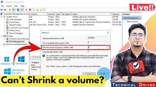 [ 101% FIX ]  Cannot shrink a volume beyond the point | How to shrink Extend C Drive in Windows 