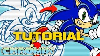 How To Draw In The Sonic Adventure Art Style (How I Make My Thumbnail Art)