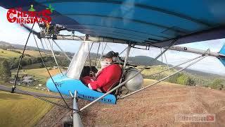 Santa takes to the sky! The fat man gets some air time before the big day in a Thruster Ultralight.