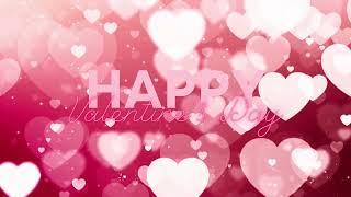 2 Hour Happy Valentine's Day Background Video with Music in Pink Hearts Backdrop