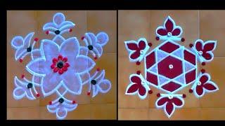 Good Looking and Beautiful Rangoli designs 5×3 dots From Thiru Aarooran kolangal