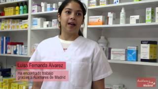 Nuestra alumna Luisa Álvarez encontró trabajo de Auxiliar de Farmacia