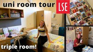 FIRST YEAR UNIVERSITY ROOM TOUR 2020!! // TRIPLE ROOM (yes I share a room at uni!) AT LSE