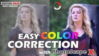SIMPLE & EASY COLOR CORRECTION with PhotoScape X | Photo Editing | Editor Desk