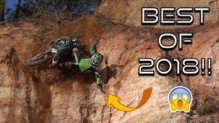 BEST OF 2018!! DIRT BIKE CRASHES, FAILS, AND FUNNY MOMENTS