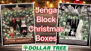 Dollar Tree  Jenga Block Christmas Boxes