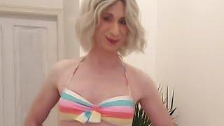 crossdresser Leah's bikini teaser