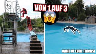 FAILS ohne Ende im Game of eure Tricks!! // "Party-Tricks" im Schwimmbad