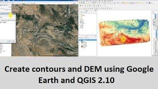 Create contours and DEM using Google Earth and QGIS 2.10