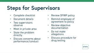 Drug Free Workplace PA Supervisor Training