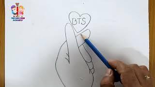 BTS hand unique pencildrawing@Taposhikidsacademy