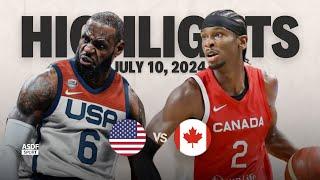 USA vs CANADA First HALF Game Highlights (Friendly International Games 2024)