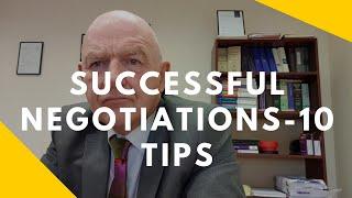 10 Tips for Successful Negotiations-How to Negotiate