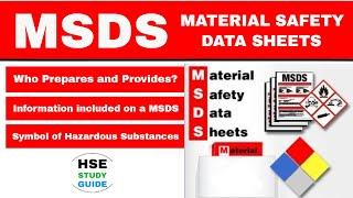 What is MSDS in hindi | MSDS | Material Safety Data Sheet | Safety Data Sheet | HSE STUDY GUIDE