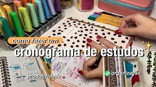 STUDY VLOG | Como fazer um Cronograma de Estudos | como ser mais organizado (narrado)