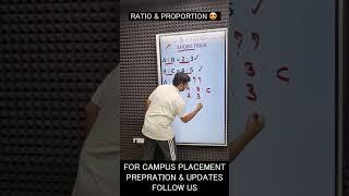 100% Amazing ShortCut Trick For Campus Placement : Ratio & Proportion