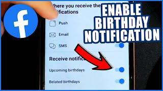 How to Enable Birthday Notification on Facebook