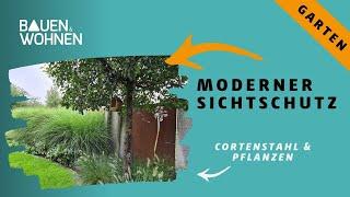 Moderner Sichtschutz im Garten