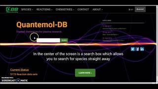 Quantemol Database (QDB) ~ Basic Tutorial