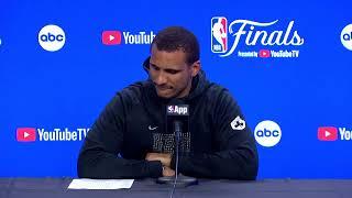 Boston Celtics' Joe Mazzulla Postgame Interview Game 4 vs. Dallas Mavericks - NBA Finals