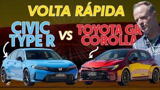 CIVIC TYPE R X GR COROLLA NA VOLTA RÁPIDA! Rubinho acelera os dois hot hatches no duelo do ano!