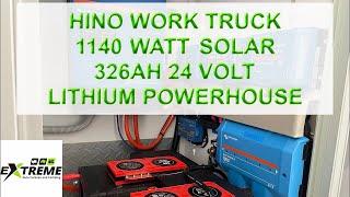 HINO 1140watt solar/326ah 24volt portable powerhouse, fridges, power, tools on site, equipment.￼