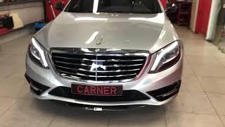 Mercedes-Benz S-Class W222 Amg Real Carbon Mirrors & Dynamic Led Blinker smoke by Carner #w222 #amg