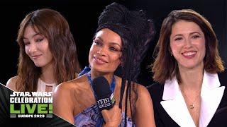 Rosario Dawson, Natasha Liu Bordizzo and Mary Elizabeth Winstead | Star Wars Celebration LIVE! 2023