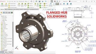 Flanged Hub Design in SolidWorks | SolidWorks Tutorial