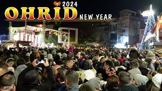 New Year 2024 - OHRID, Macedonia  Охрид плоштад дочек на Нова Година 2024 - Македонија  DNK...