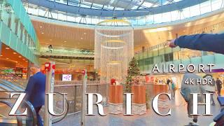 ZURICH AIRPORT  How to get from the airport to the city center / Switzerland at Christmas time 4K