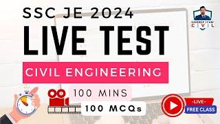 SSC JE 2024 LIVE TEST of CIVIL ENGINEERING |  #sandeepjyani