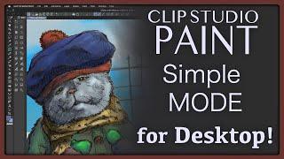 Clip Studio Paint.. Simple Workspace for Desktop!