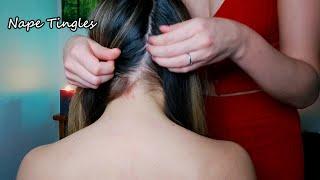 ASMR Relaxing Hair play for sleep | Parting, scratching, brushing, twisting | No Talking