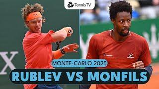Andrey Rublev vs Gael Monfils Highlights | Monte-Carlo 2025