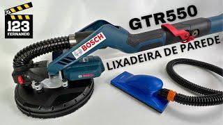 LIXADEIRA GIRAFA BOSCH GTR 550 LIXA PAREDE, TETO E PISO DE MADEIRA COM LIXA TELADA E LIXA FURADA PÓ