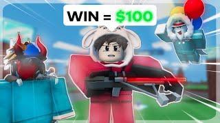 $100 Squid Game In Roblox Bedwars!