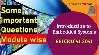 Important Questions in Introduction to Embedded System | BETCK105J-205J