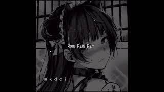 Ram Pam Pam - Natti Natasha ft. Becky G ( slowed + lyrics )