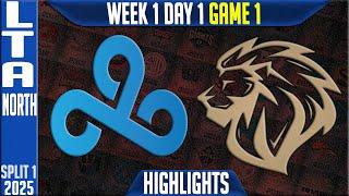 C9 vs Lyon Highlights Game 1 | LTA NORTH (Was LCS) W1D1 2025 Split 1 | Cloud9 KIA vs Lyon G1