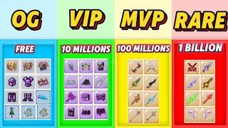 [New] OG-VIP-MVP-RARE Items VALUE Update in Skyblock