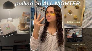 Pulling an all nighter  | self care, baking, coffee, movies