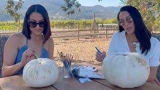 Painting Pumpkins for Halloween! | DIY with Nikki & Brie