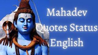 Mahadev Quotes Status English, lord shiva quotes in english